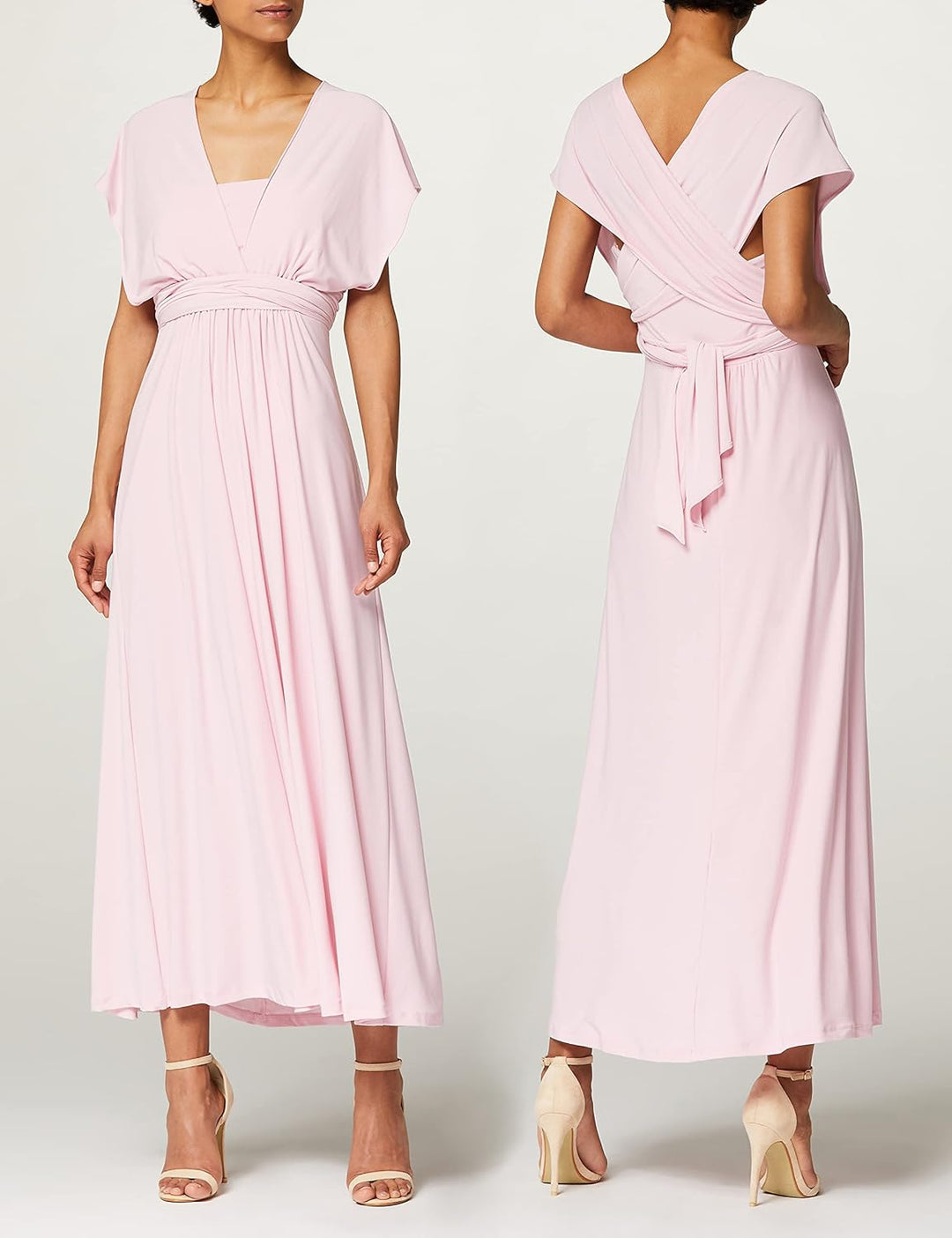TRUTH & FABLE Damen Maxi A-Linien-Kleid, Rosa