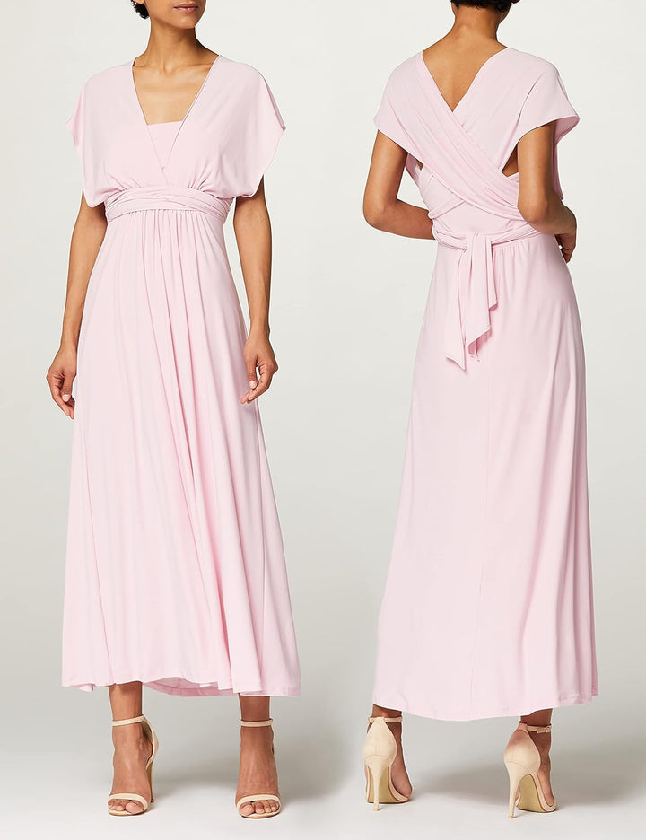 TRUTH & FABLE Damen Maxi A-Linien-Kleid, Rosa