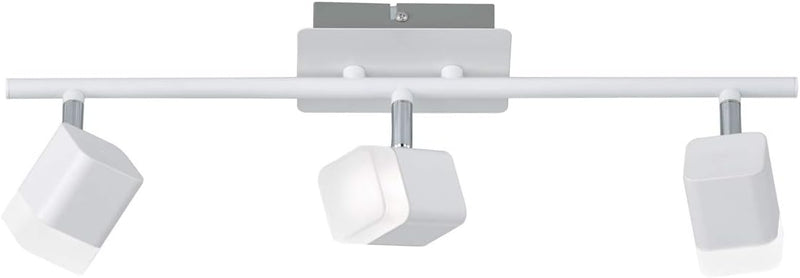 Reality Leuchten LED Deckenleuchte Roubaix R82153131, Metall, Weiss matt, Acryl weiss, 3 x 4 Watt