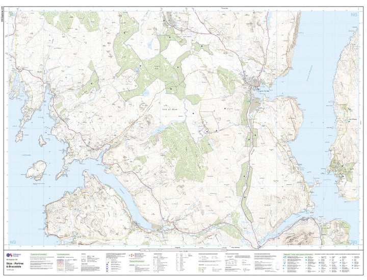 Skye - Portree and Bracadale (OS Explorer Map, Band 410), Karte