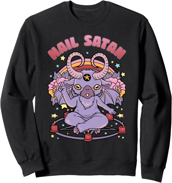 Baphomet Hail Satan Pastel Goth Pentagram Cute Satanic Sweatshirt