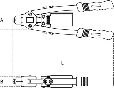 Beta 1740B Nietenzange, manuelle Nietenmaschine (ultrakompaktes Werkzeug mit Krafteinstellung, Tool