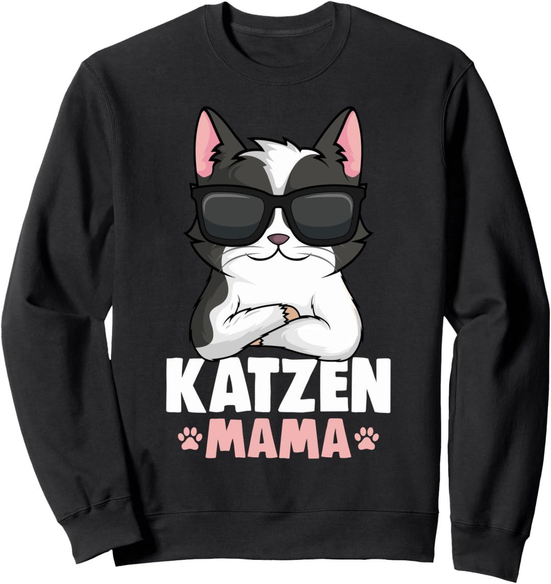 Katzen Mama Katzenmama Damen Katze Sweatshirt