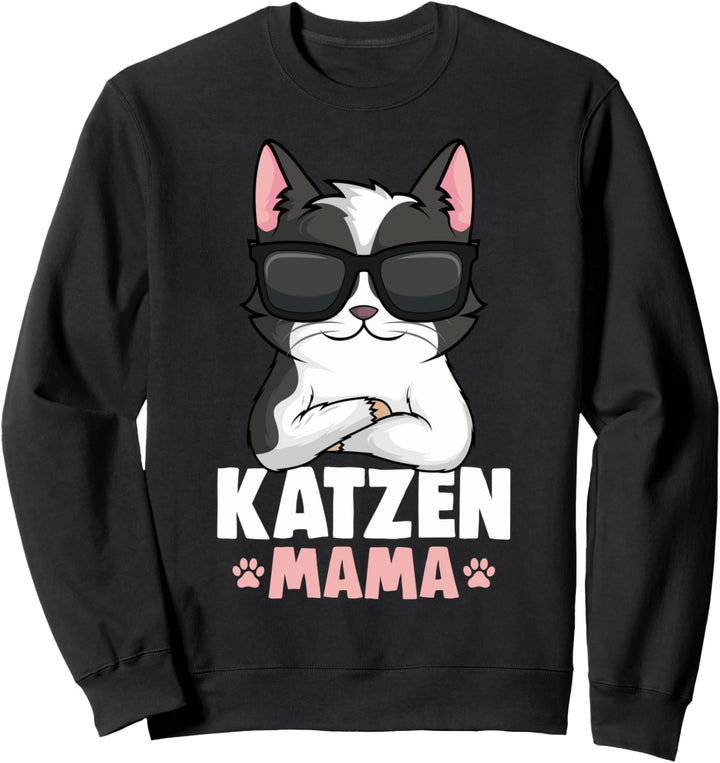 Katzen Mama Katzenmama Damen Katze Sweatshirt