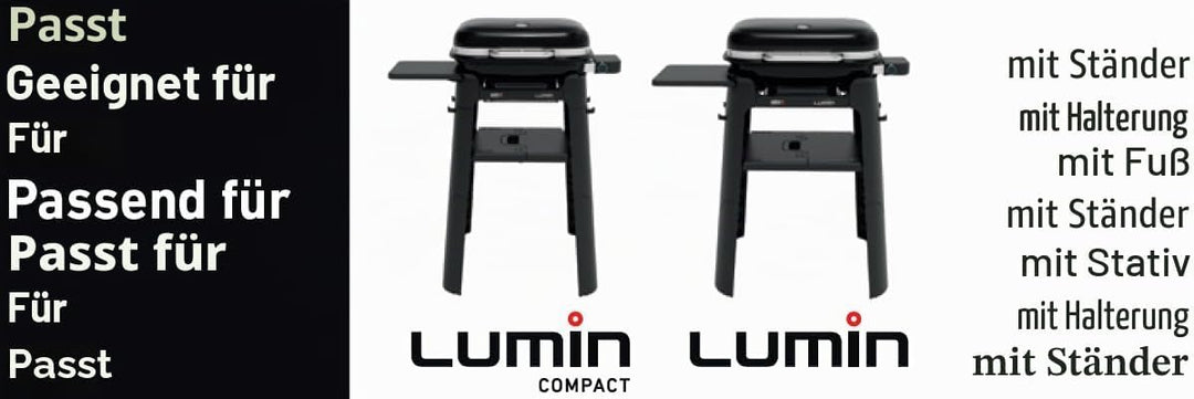 Weber Premium Grillabdeckung/Für Lumin Elektrogrill mit Stand, wasserdichtes UV-beständiges Material