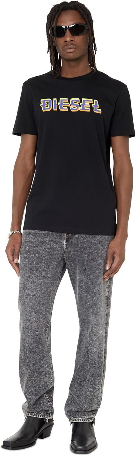 Diesel Herren T-Shirt XXS 9xx-0 Grai, XXS 9xx-0 Grai
