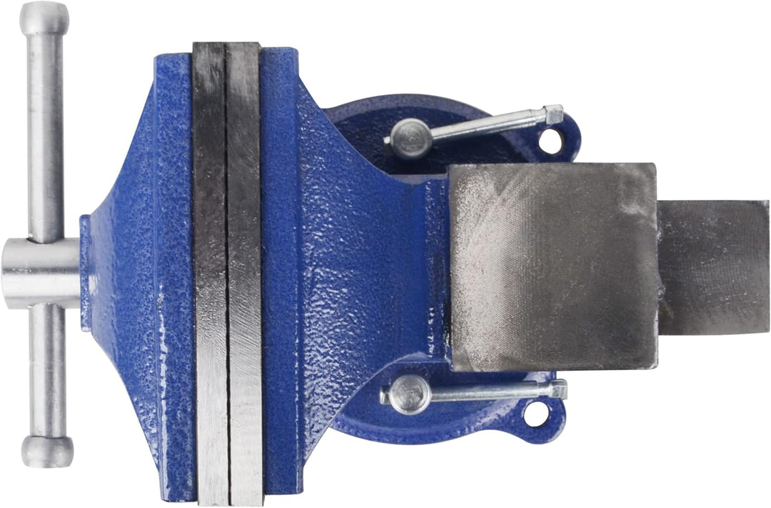 DAYUAN Schraubstock Drehbar 4'' 110MM Backenbreite Tischschraubstock mit Amboss 360° Drehbar Gusseis