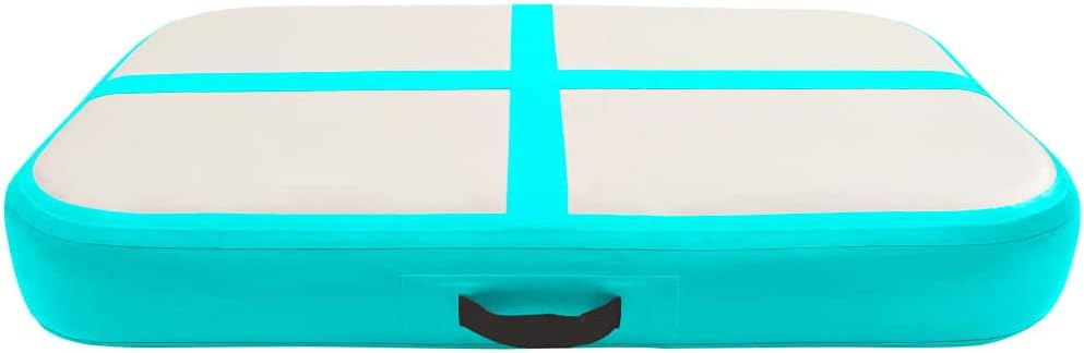 Aufblasbare Gymnastikmatte mit Pumpe 60x100x15 cm PVC Grün