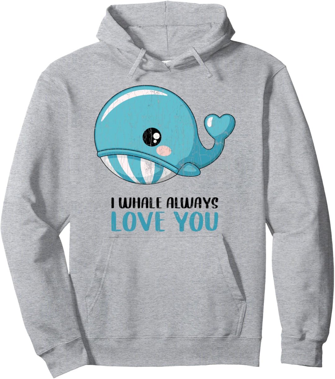 Lustiges Niedliche Wale Design für Ihn Sie Valentinstag Pullover Hoodie