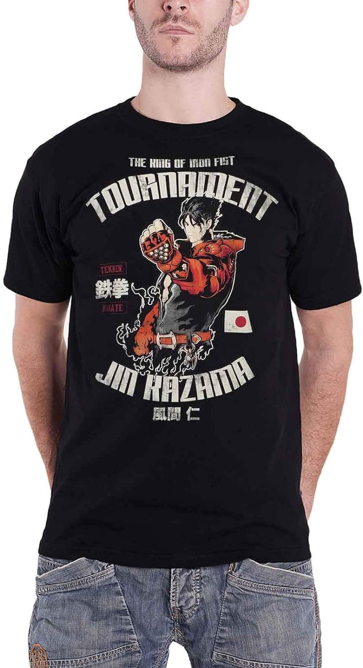 TEKKEN T Shirt Jin Kazama King of Iron Fist Nue offiziell Retro Herren