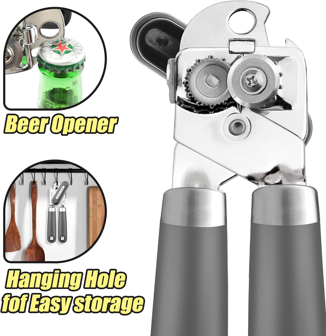 SPIDER GRIP Dosenöffner, kein Verdrehen des Deckels, manueller Dosenöffner mit Magnet, glatter Kante