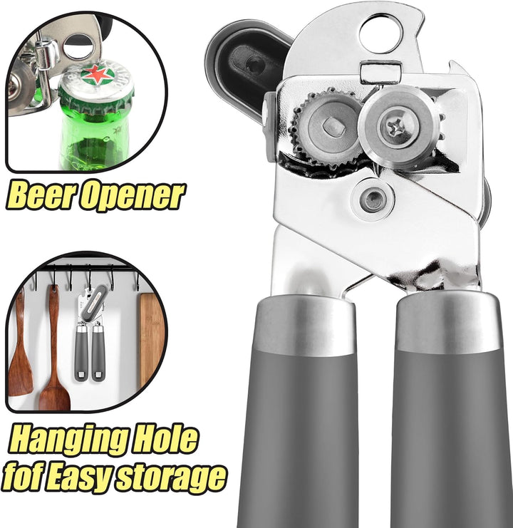 SPIDER GRIP Dosenöffner, kein Verdrehen des Deckels, manueller Dosenöffner mit Magnet, glatter Kante