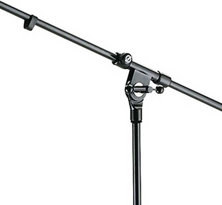 K&M 210/9 Mikrofonstativ schwarz mit ausziehbarem Galgen + keepdrum Trage-Tasche