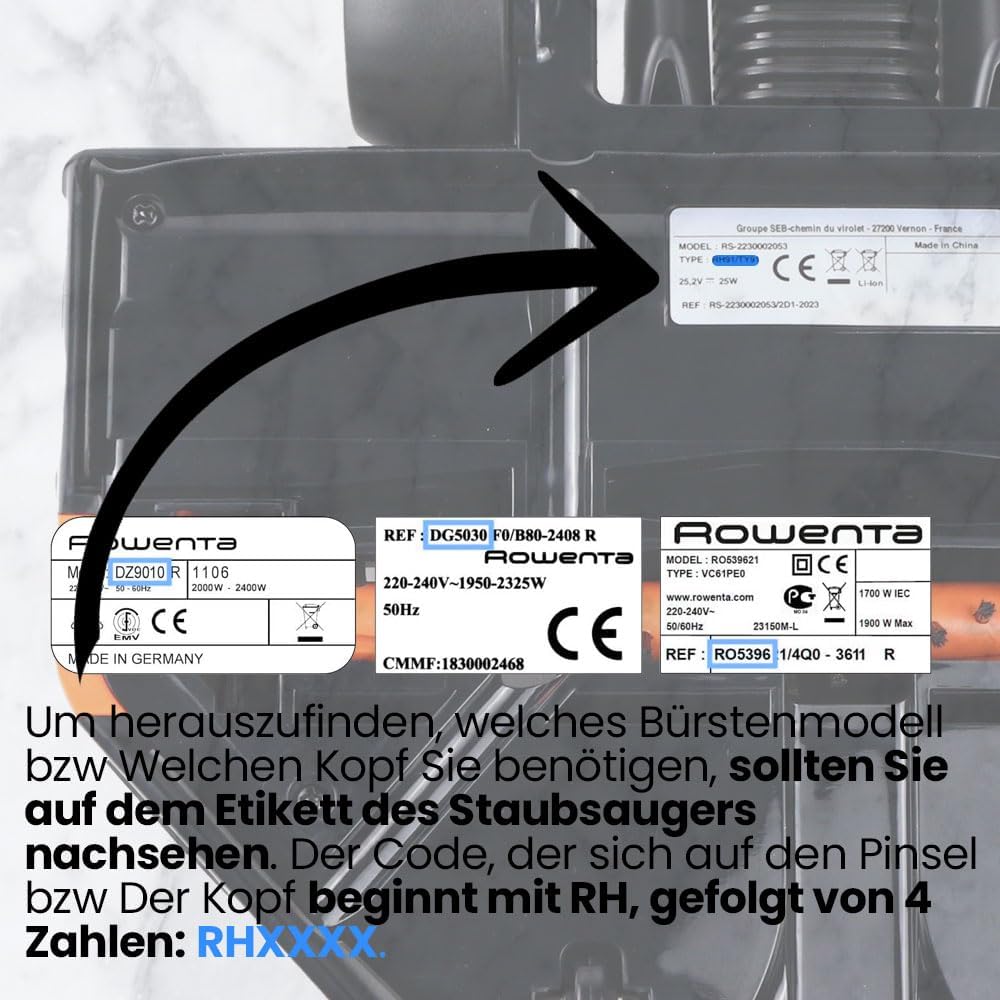 Rowenta RS-2230002053 Staubsaugerbürste Kompatibel mit Rowenta Air Force Serenity 25 V Akku-Staubsau