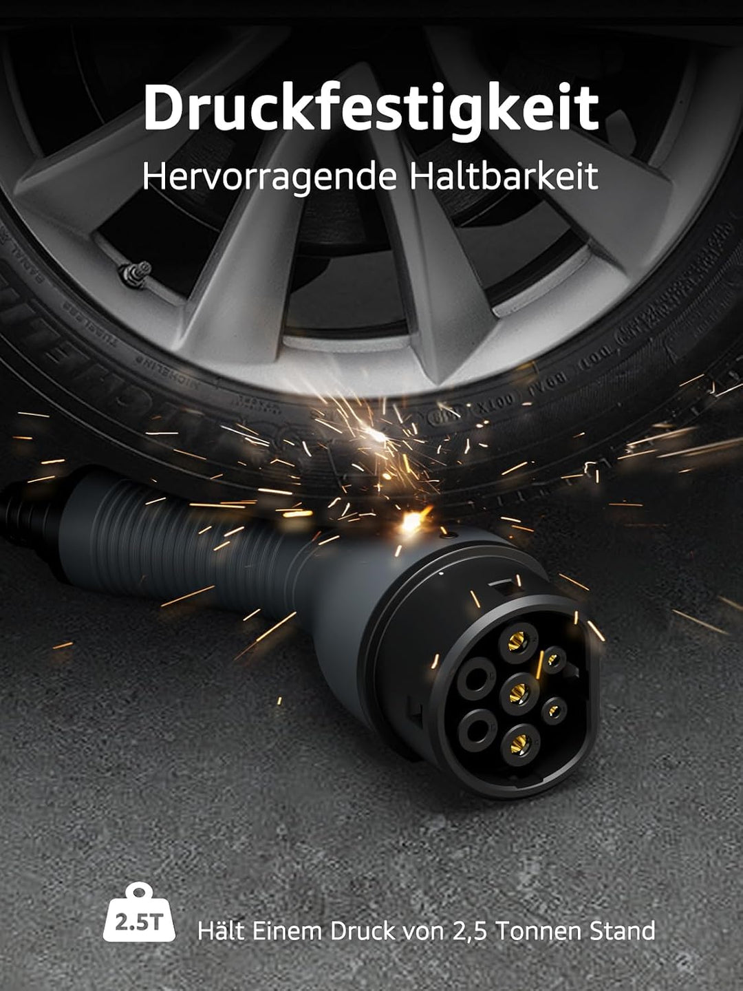 bokman Typ 2 Ladekabel, 11kW / 16A / 3-Phasig / 8 Meter/Modus 3, Typ 2 auf Typ 2 EV Ladekabel für El