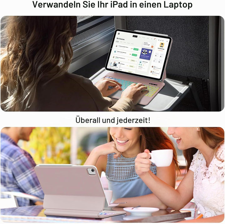 Magic Keyboard für iPad Air 13 Zoll 2026/2025/2024 (M4/M3/M2), iPad Pro 12.9 Zoll (6/5/4/3 Gen), Hül