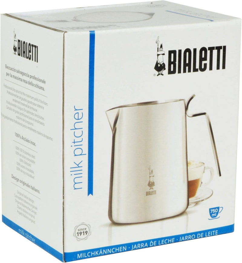 Bialetti 0001808 Milchkännchen Edelstahl, Rostfreier Stahl, Silber, 20 cm