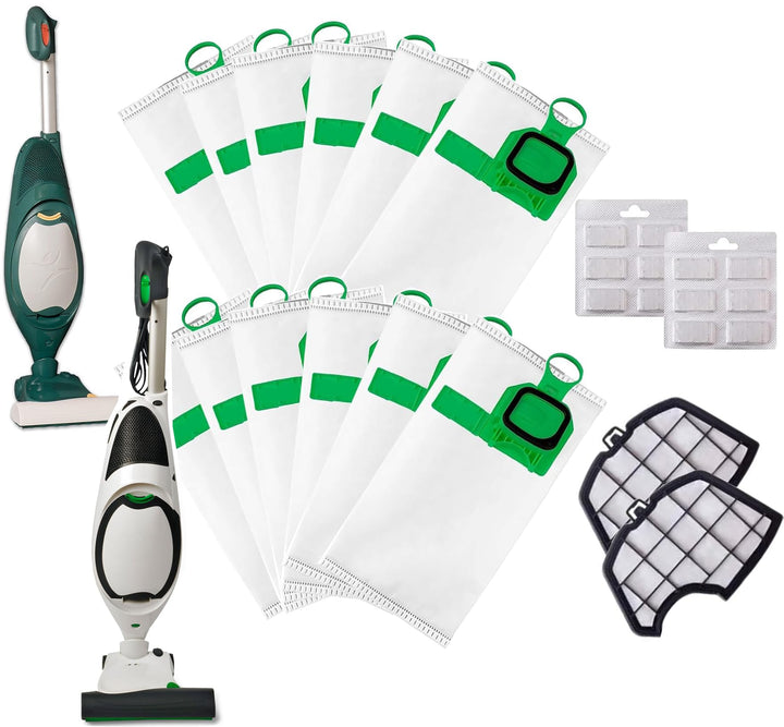 12 Staubsaugerbeutel für Kobold VK140 VK150 Kit mit 2 Ersatzfiltern für Kobold 12 sacchetti vk140 15