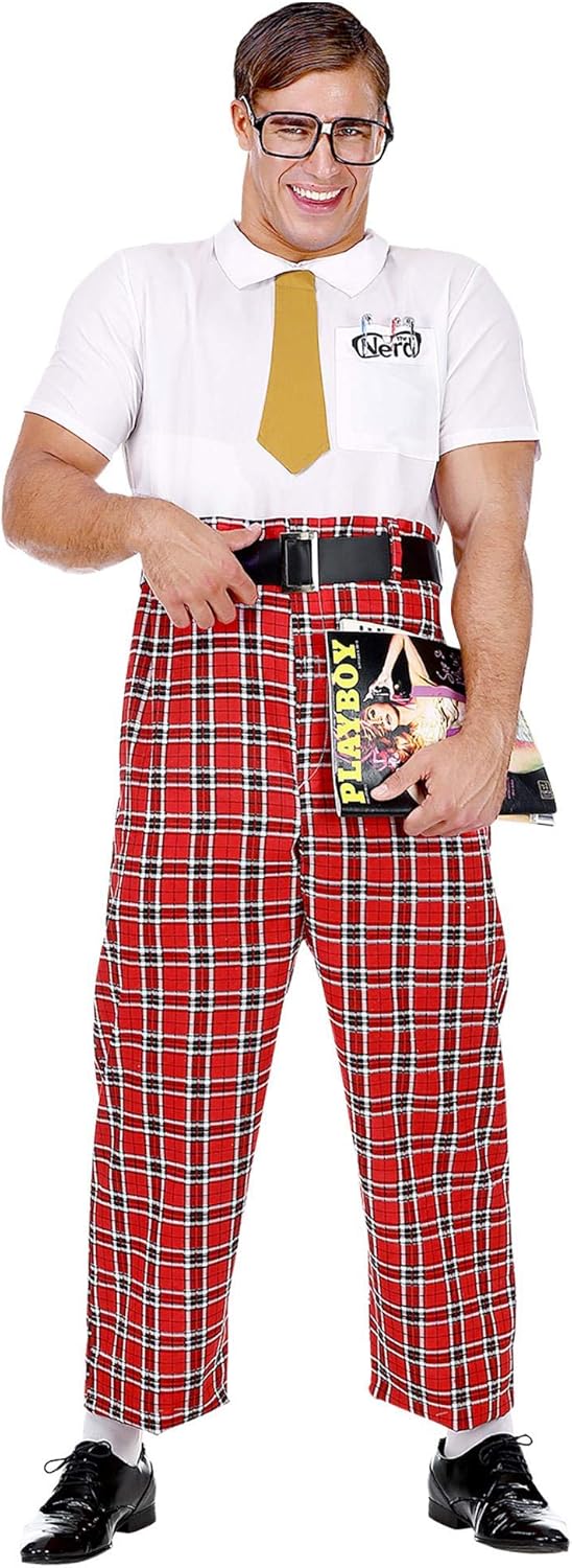 WIDMANN 07880 COSTUME SECCHIONE NERD XXL UOMO #078E, XXL