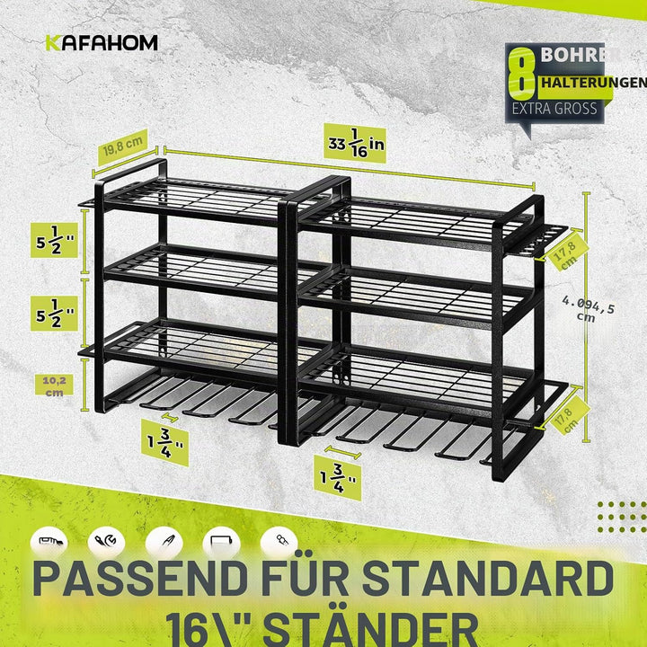 KAFAHOM Elektrowerkzeug-Organizer, 4 Schichten Garagen-Werkzeug-Organizer und Aufbewahrungsregal für
