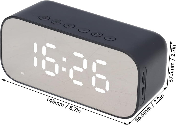 Digitaler Wecker, Tragbare Nachttischuhr mit Grossem Display und Doppelalarm, UKW-Radiowecker mit Bl