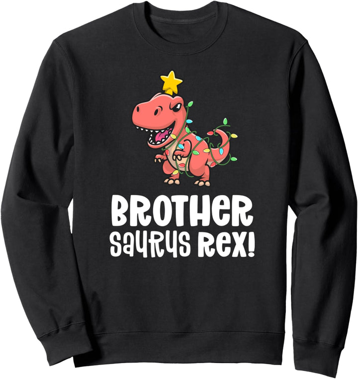 Brothersaurus Rex Boy Matching Dino Family Dinosaur Pajamas Sweatshirt