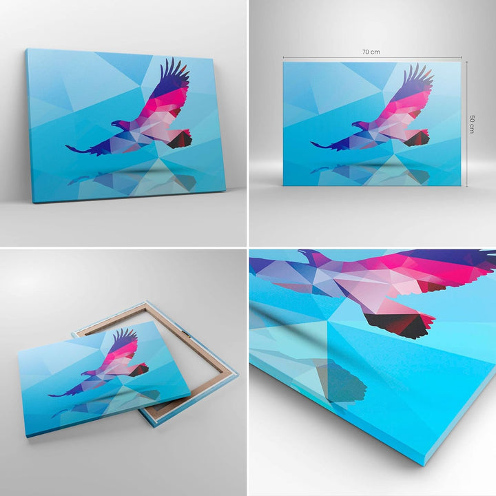Bilder auf Leinwand Eagle Illustration modern Grafik Leinwandbild 70x50cm Wandbilder Dekoration Wohn
