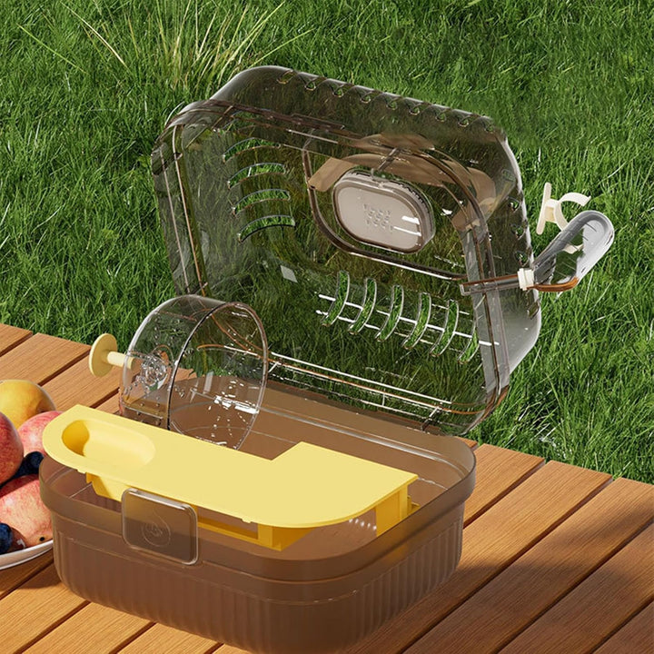 Hamster Transportbox - Atmungsaktiver Freigehege Käfig Für Kleintiere | Klarer Atmungsaktiver Hamste