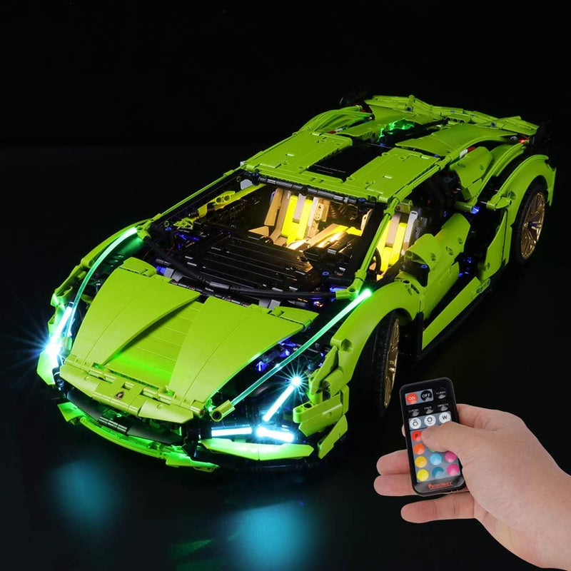 BRIKSMAX Led Beleuchtungsset für Lego Lamborghini Sián FKP 37,Kompatibel Mit Lego 42115 Bausteinen M