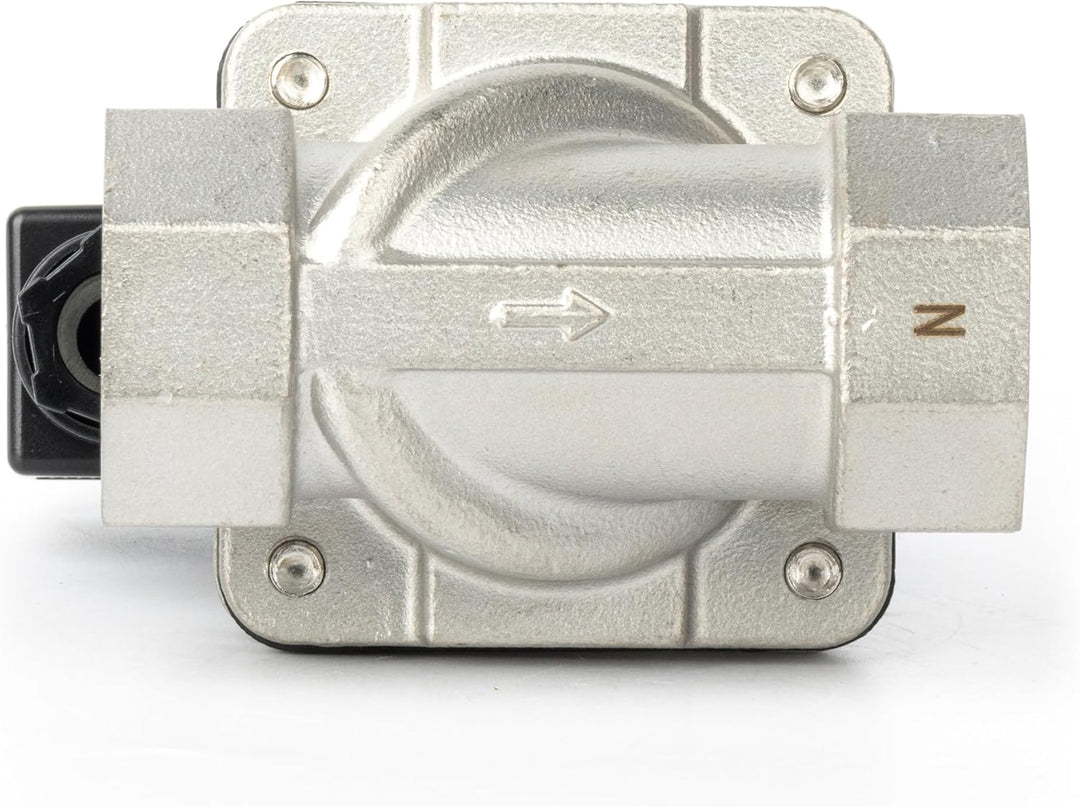 U.S. Solid 1" Magnetventil - Edelstahl DC 12V mit Viton-Dichtung, stromlos geschlossen, Anschlussdos