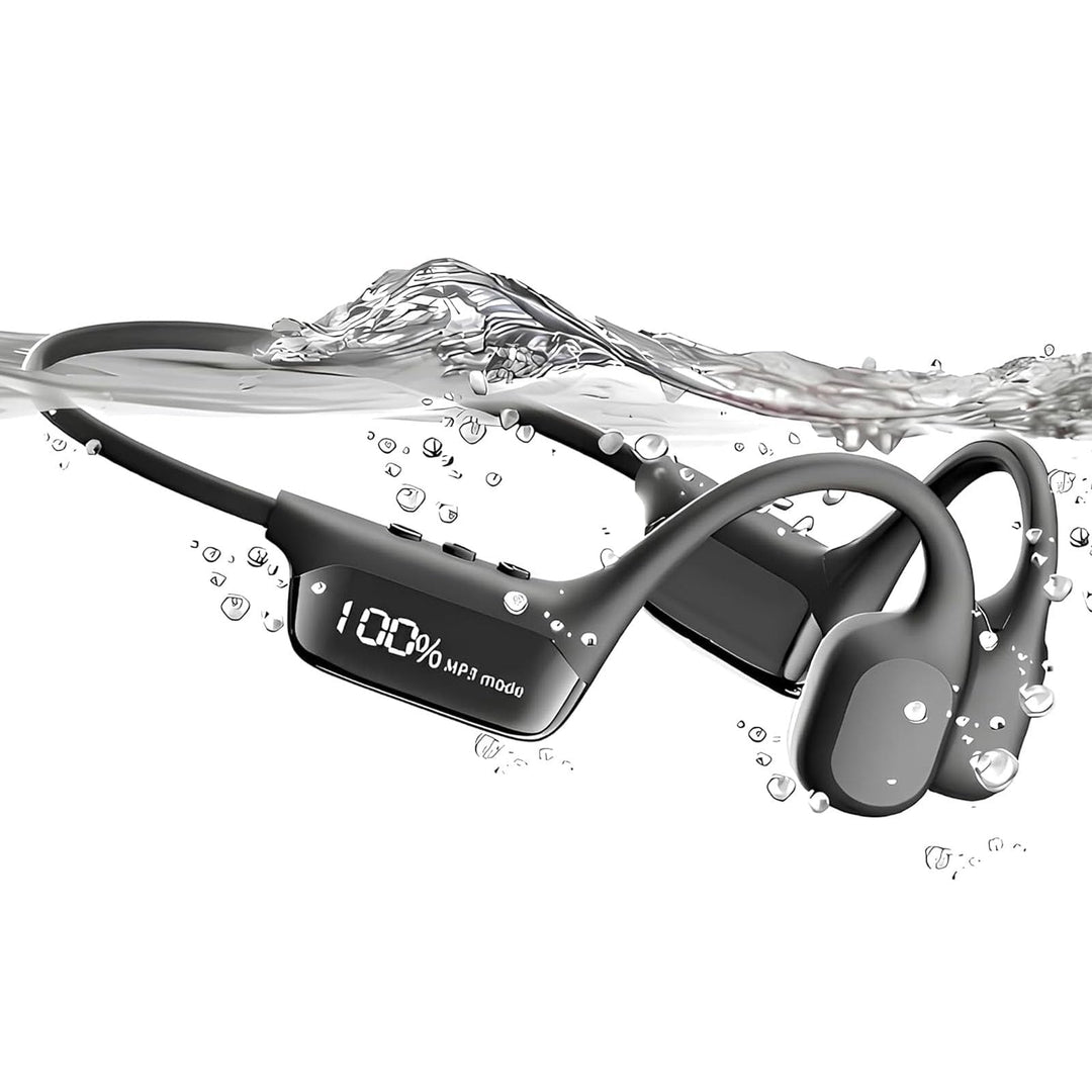 Kopfhörer Schwimmen,IPX8 wasserdichte Kopfhörer mit LED-Display, Bluetooth 5.4 Knochenleitungs Schwi