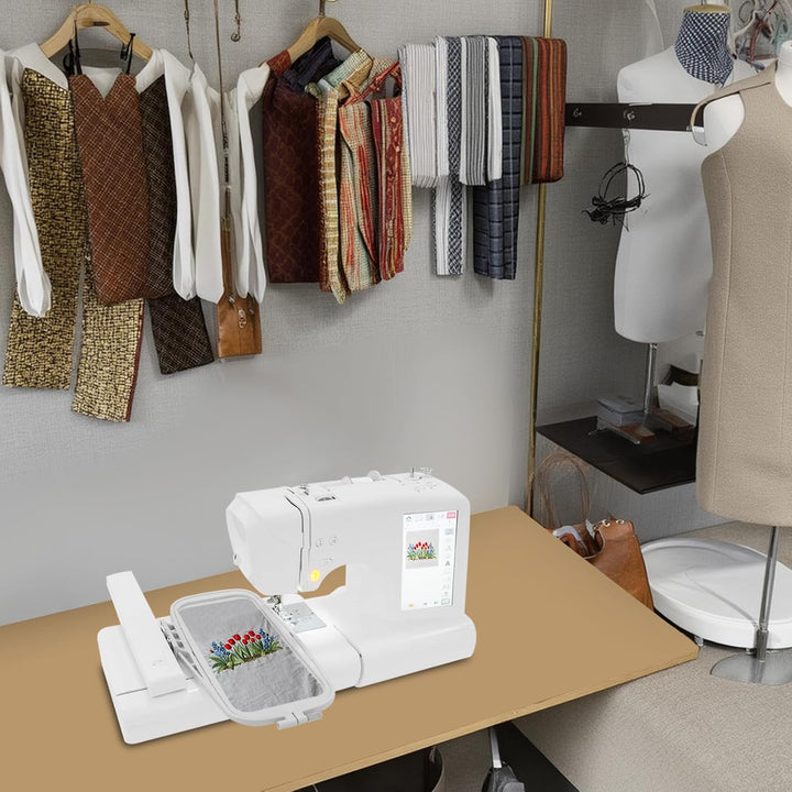 Automatische Stickmaschine, 45W computergesteuerte Nähmaschine mit 162 Integrierte Stichmuster, 0–65