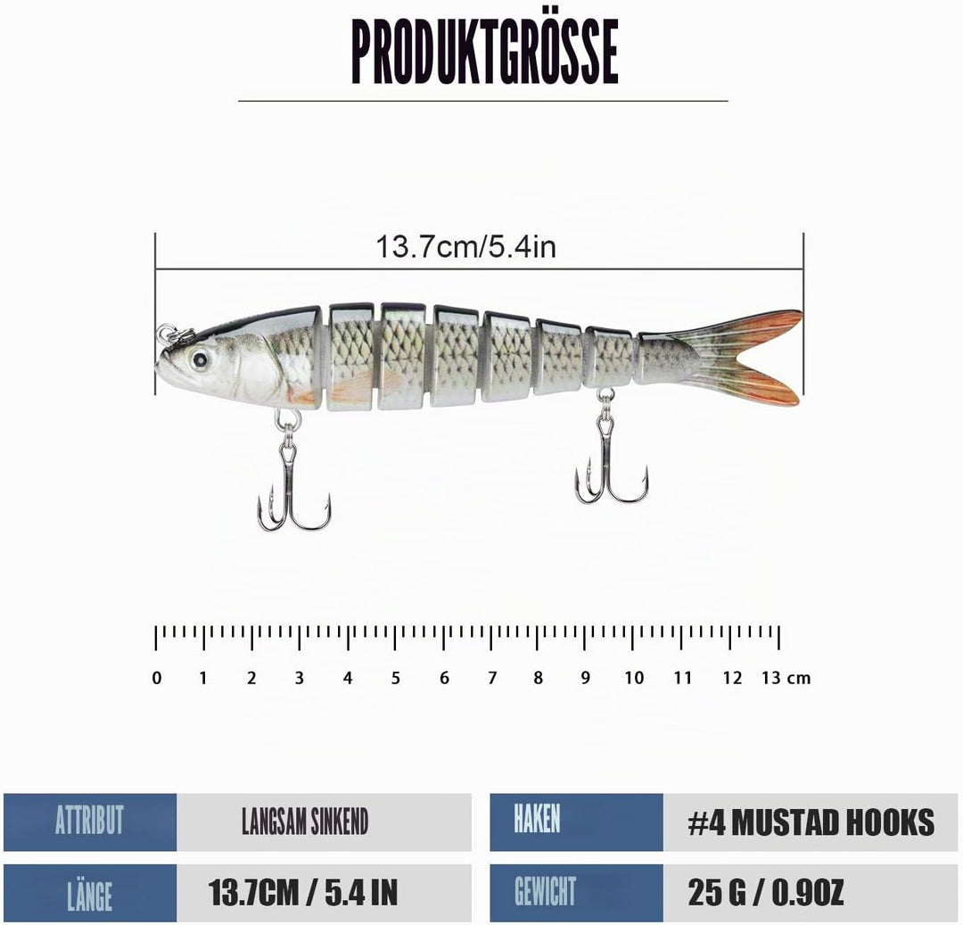 TRUSCEND Angelköder Crankbait, Alle Wasserschichten Serie, Hängend/Langsam/Sinkend Schwimmend/Sinken