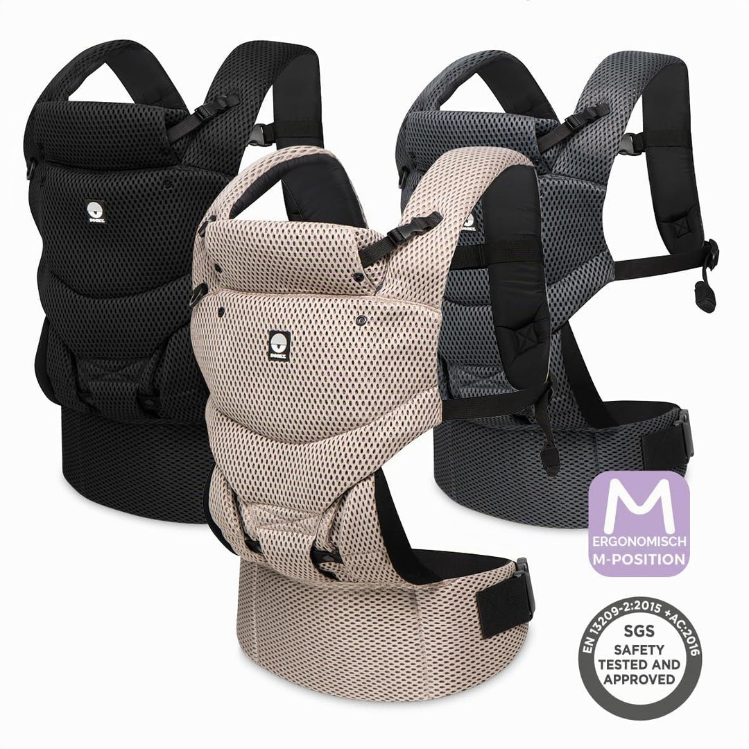 Dooky Carrier Urban Comfort, Babytrage Neugeborene ab Geburt, Ergonomische Babytrage 0-3 Jahre, 3.5-