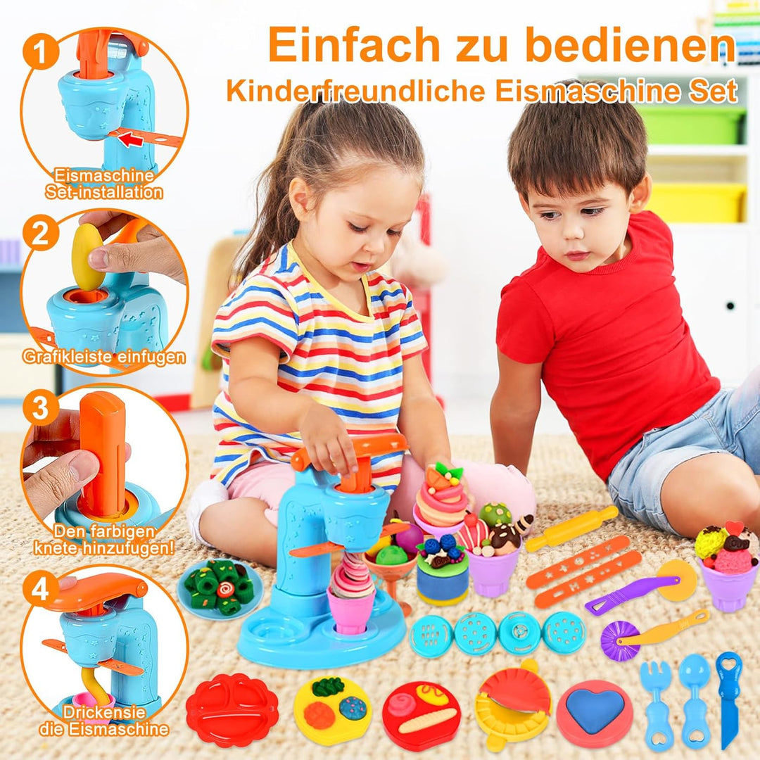 UCAMP Knetwerkzeug Set mit Plastilin Werkzeuge für Kinder - Zubehör für Knete, Teig - Spielset Burge