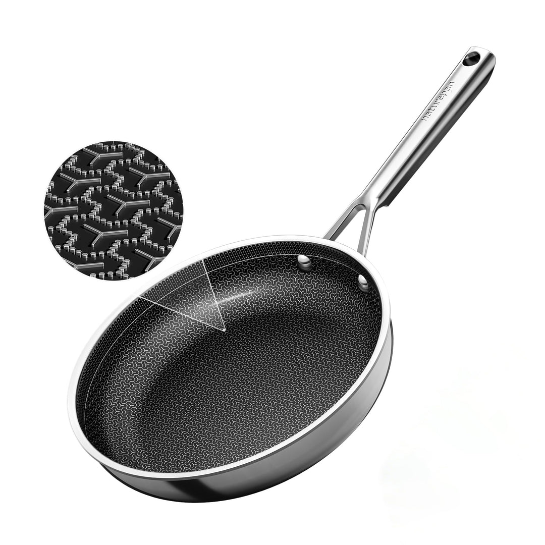 DiamondTitan Hybrid Keramik Pfanne 24cm, Antihaft Edelstahlpfanne, Bratpfannen für alle Herdarten, l