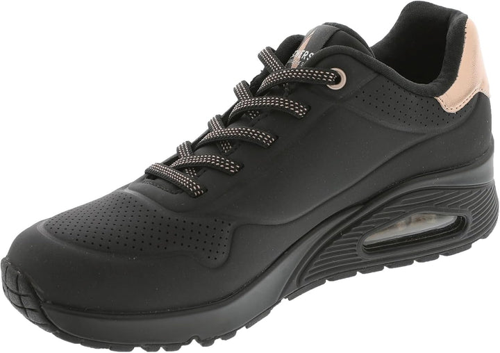 Skechers Damen Uno Stand On Air Sneaker 27 EU Black Durabuck, 27 EU Black Durabuck