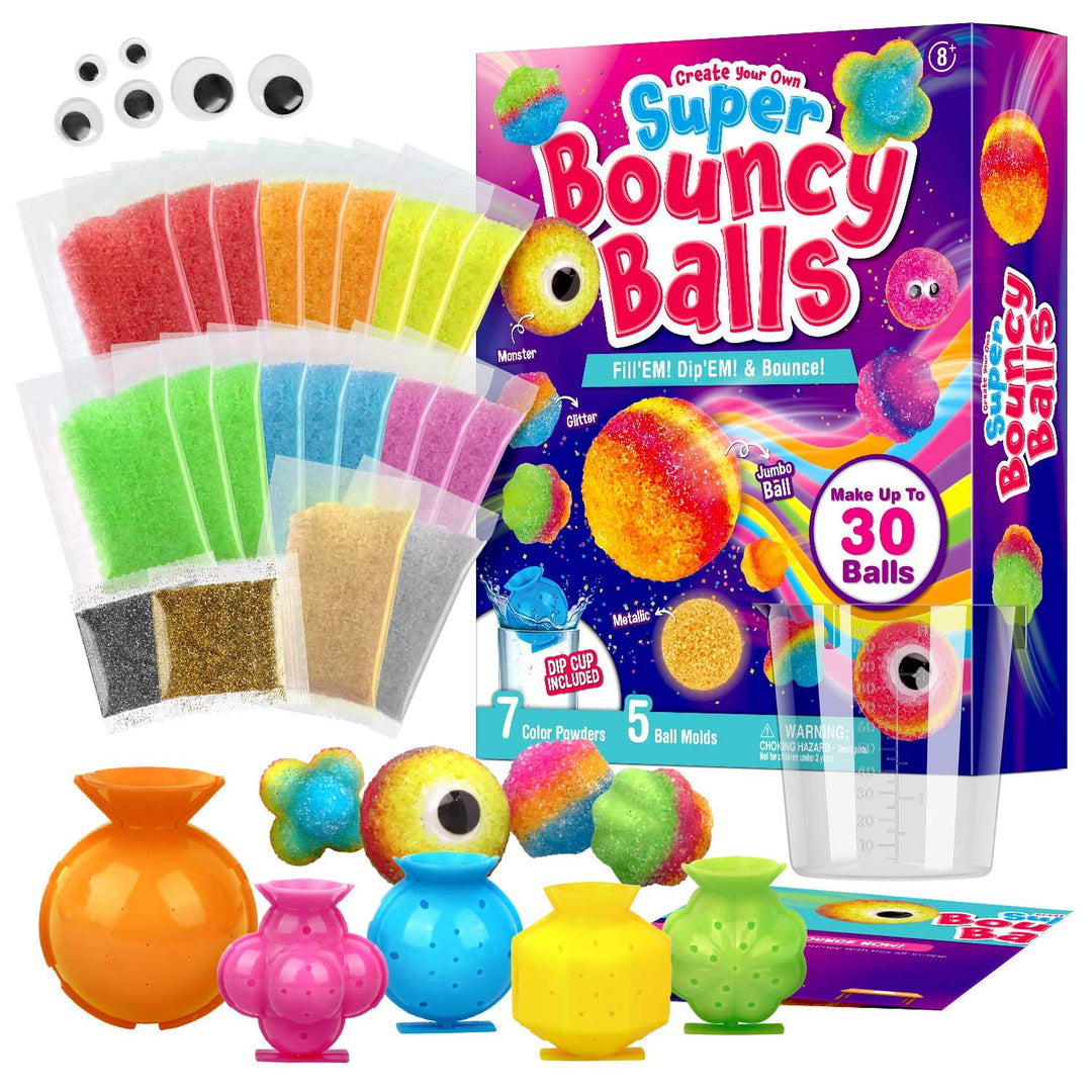 Flummi-Power, Stelle 20 kunterbunte Power-Bälle für Kinder, Gummiball selber Machen, Fun Science Exp