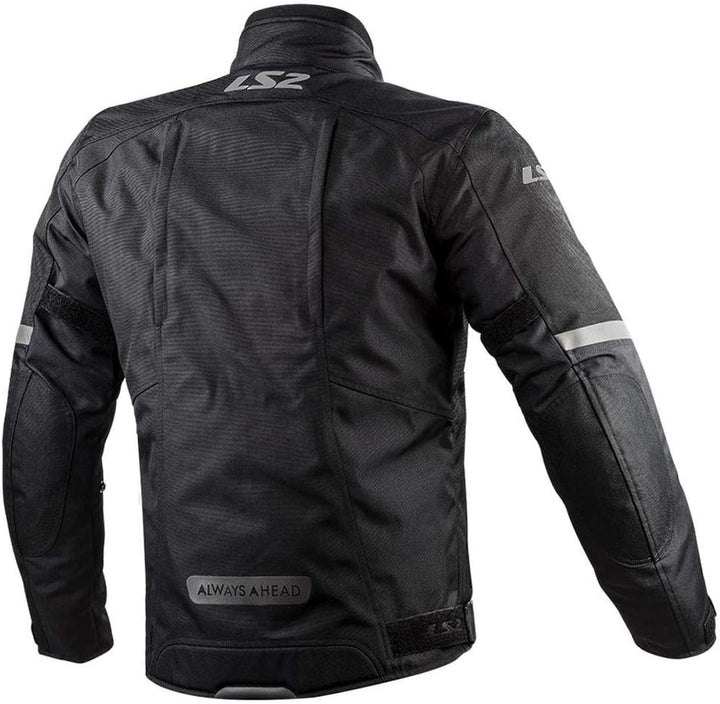 LS2 Schwarz Serra Wasserfeste Motorradjacke (Large, Schwarz) L Schwarz, L Schwarz