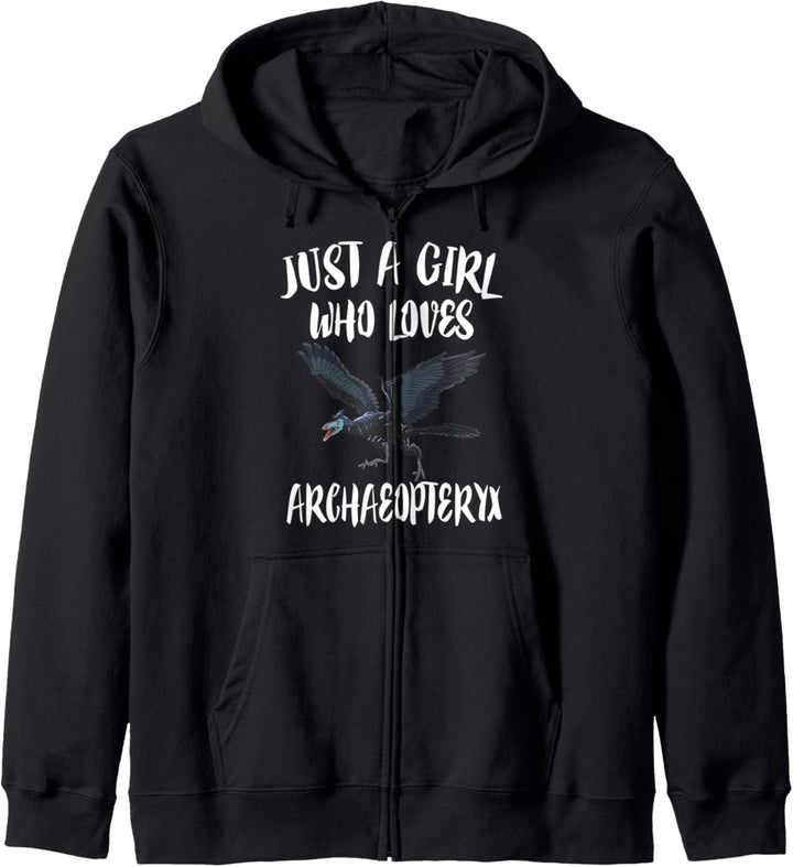 Just A Girl Who Loves Archaeopteryx Dinosaur Kapuzenjacke