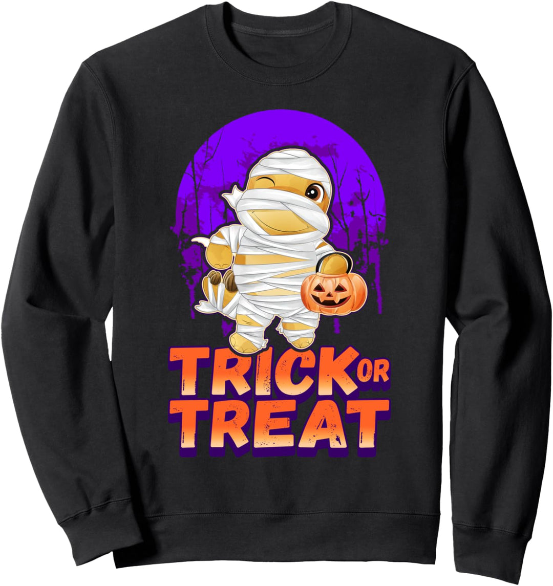 Halloween Süsses oder Saures, Mumie Dinosaurier Sweatshirt