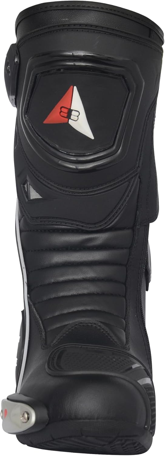 Bohmberg Pretorian Herren Motorradstiefel, ergonomisch, Motorradschuhe aus stabilem Leder mit aufges