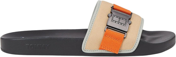 Tommy Jeans Herren Tjm Bucke Pool Slide Schlappen 41 EU Beige, 41 EU Beige