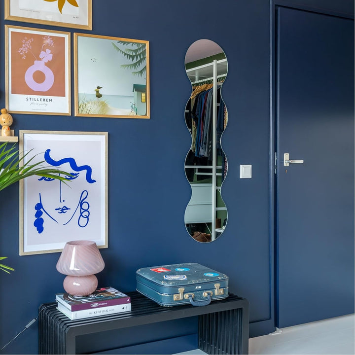 MissPompadour abwaschbare Wandfarbe Blau mit Tinte 1L - hohe Deckkraft &amp; Ergiebigkeit - matte, scheu