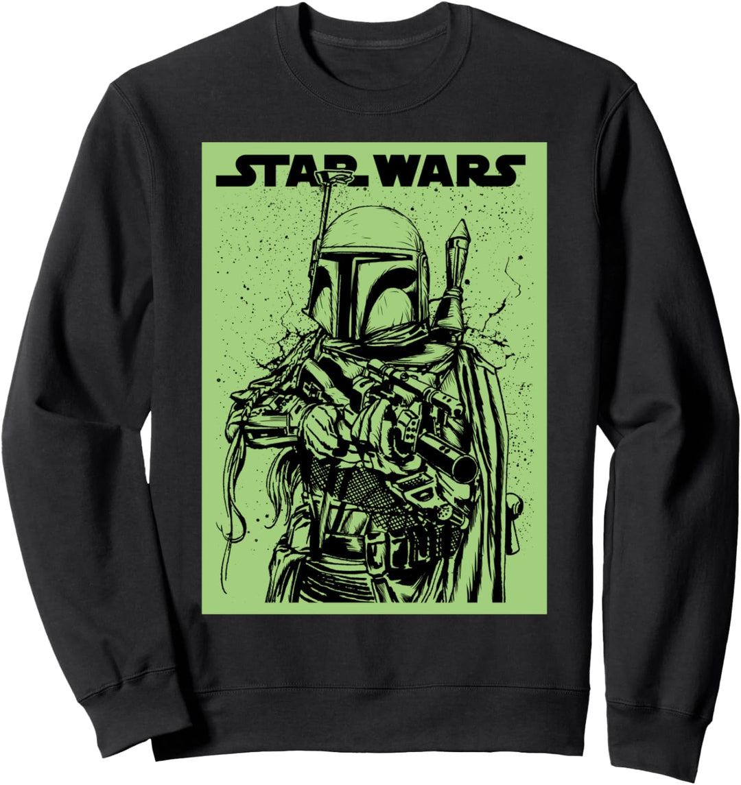 Star Wars Boba Fett Green Boxed Sweatshirt