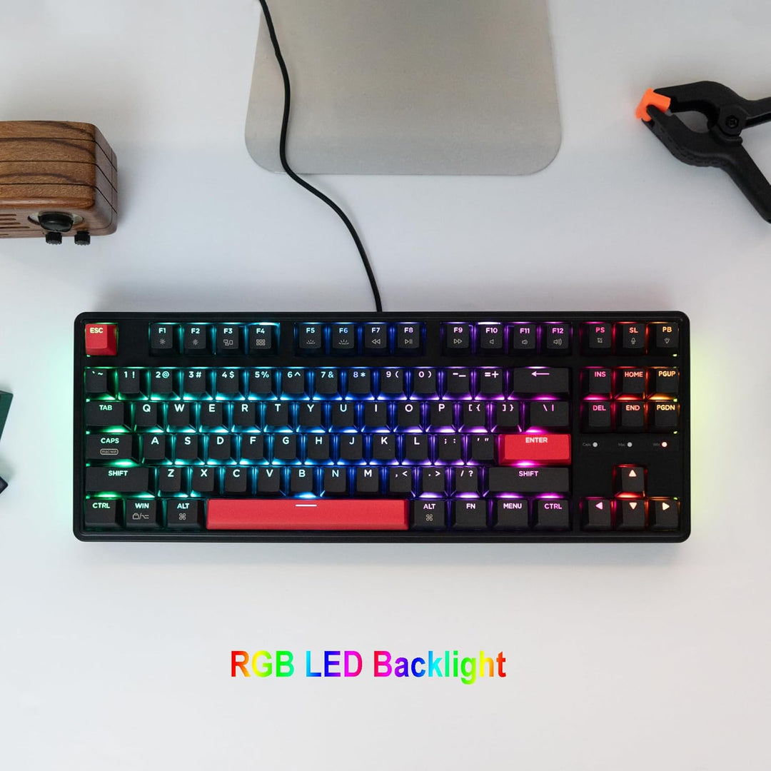 Keychron C3 Pro QMK/VIA Trådbundet Mekaniskt Tangentbord, Programmerbart, TKL-gamingtangentbord 87 T