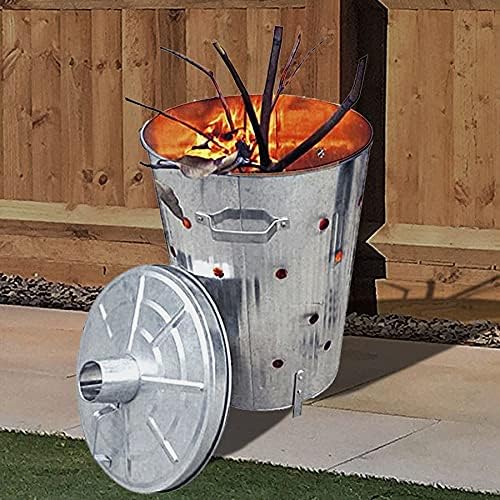 1a-Handelsagentur Verbrennungstonne 75l verzinkt - Feuertonne Feuerschale Verbrenner Terrassenofen H