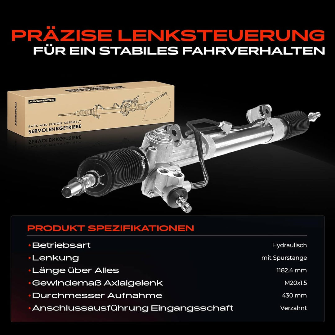 Frankberg Lenkgetriebe Servolenkgetriebe Hydraulisch für Linkslenker Kompatibel mit Land Cruiser 100