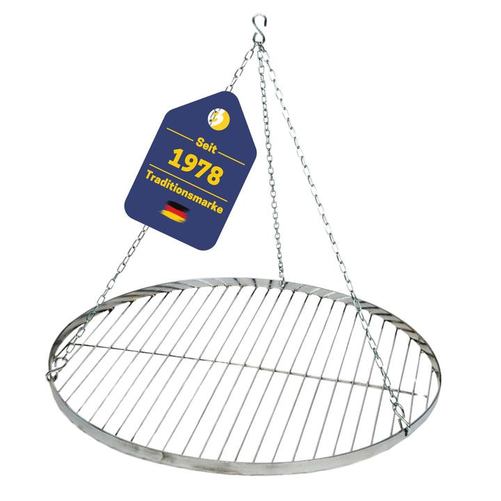 Best Sporting Schwenk-Grillrost mit Aufhängungs-Kette, Durchmesser 60 cm Silber - Silber, 60 cm Silb
