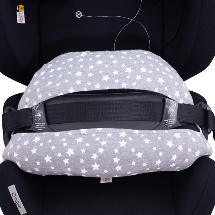 JYOKO KIDS Bezug Kompatibel mit Cybex Pallas G I-SIZE (Zubehör Pallas G, WHITE STAR) Zubehör Pallas